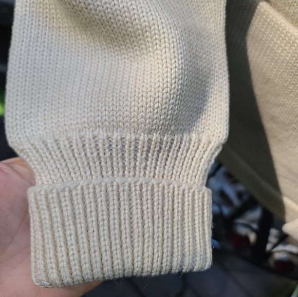 Jack Frost Woolen Wear men's STUNNING vintage beige sweater szL perfect for fall - Picture 5 of 8